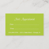 Grijze en groene Bloemen Damaskafspraakkaart Afsprakenkaartje (Achterkant)