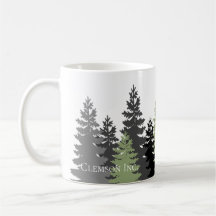 Grijze en groene Evergreen Trees Elegant en Rustic