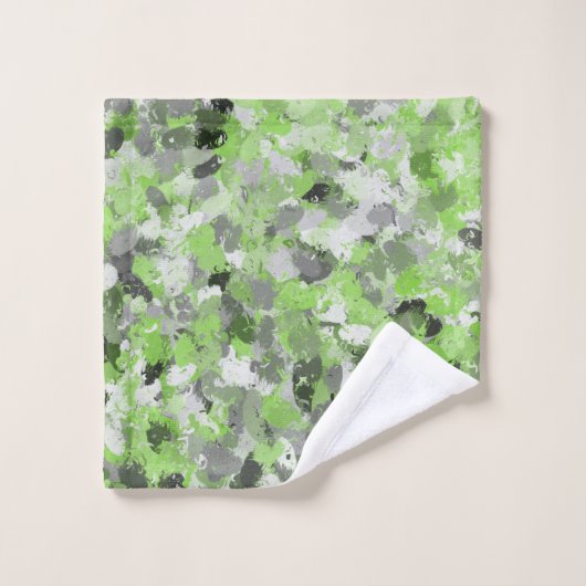 Grijze en groene schildpadballen bad handdoek (Wasdoekje)