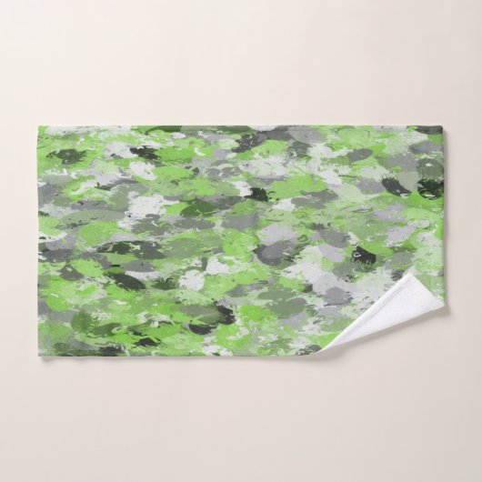 Grijze en groene schildpadballen bad handdoek (Handdoek)