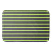 Grijze en Groene Strepen Badmat (Voorkant)