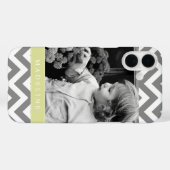 Grijze en Groene Zigzags Persoonlijke foto Case-Mate iPhone Case (Achterkant (horizontaal))