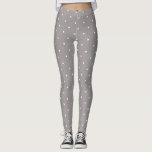 Grijze en kleine witte poka Dots Chic Lounge of Gy Leggings<br><div class="desc">Grijze en kleine witte poka Dots Chic Lounge of Gym Leggings</div>