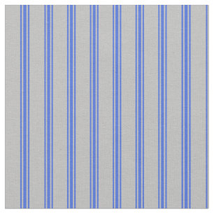 Grijze en koninklijke blauwe lijnen stof