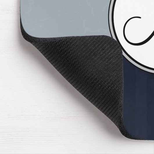 Grijze en marineslangen, vleugels en strips met mo muismat (Hoek)