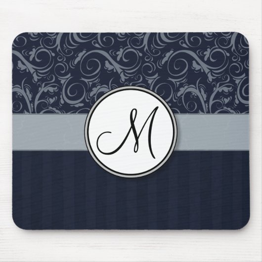 Grijze en marineslangen, vleugels en strips met mo muismat (Voorkant)