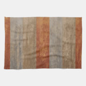 Grijze en Oranje Ombre Striped Theedoek (Horizontaal)