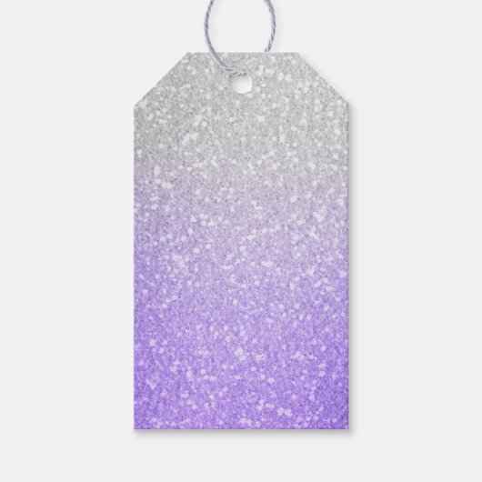 Grijze en Paarse Afbeelding Cadeaulabel (Voorkant)