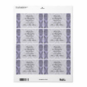 grijze en paarse demask etiket (Full Sheet)