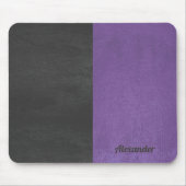 Grijze en paarse kunstlederen textuur met gesplits muismat (Voorkant)