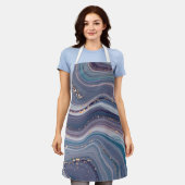 Grijze en Paarse vloeibare marmer Schort (Gedragen)