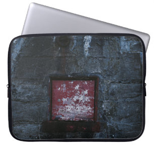 Grijze en rode wandmontageplank laptop sleeve