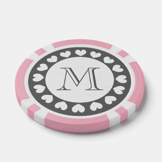 Grijze en roze bruiloft poker chips | Aangepaste t (Enkel)