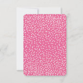 Grijze en roze Confetti Stippen RSVP-kaarten RSVP Kaartje (Achterkant)