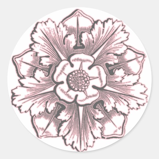 Grijze en roze kathedraal Vlaamse Sticker (Voorkant)