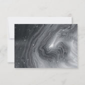 Grijze en roze marmervervroeging Dank je wel Notitiekaartje (Achterkant)