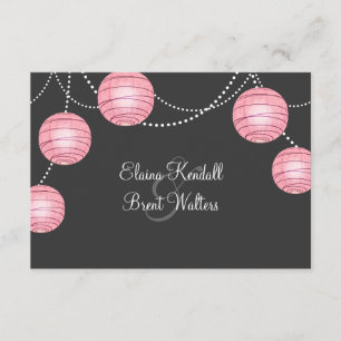 Grijze en roze partijlampions RSVP