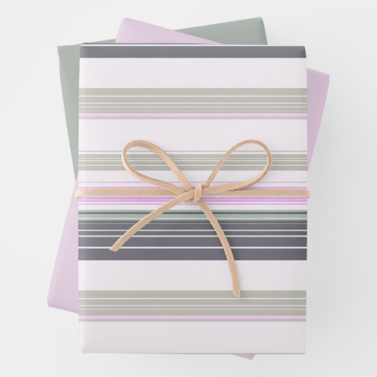 Grijze en roze verticale strepen. inpakpapier vel (In situ)