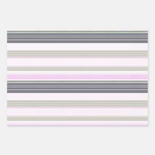 Grijze en roze verticale strepen. inpakpapier vel (Voorkant)