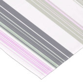 Grijze en roze verticale strepen. korte tafelloper (Hoek)