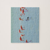 Grijze en roze vlam in het meer legpuzzel (Verticaal)