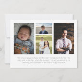 Grijze en witte Afstuderen op school Aankondiging (Achterkant)