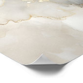 Grijze en witte alcohol inkt poster (Hoek)