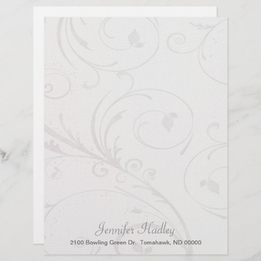 Grijze en witte bloederige aangepaste briefkatione (Voorkant / Achterkant)