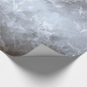 Grijze en witte bloemen cadeaupapier (Hoek)