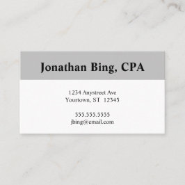 Grijze en witte boekhouder Financiën Visitekaartje