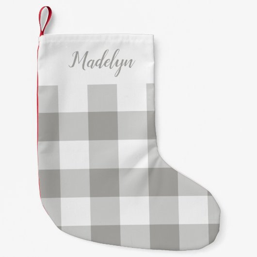 Grijze en witte buffels Gepersonaliseerd Kleine Kerstsok (Voorkant)