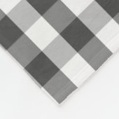 Grijze en witte buffelzone Land Fleece Deken (Hoek)