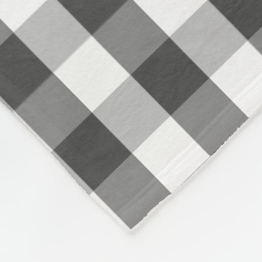 Grijze en witte buffelzone Land Fleece Deken (Hoek)