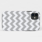 Grijze en Witte Chevron IPhone-draagtas Case-Mate iPhone Case (Achterkant (horizontaal))