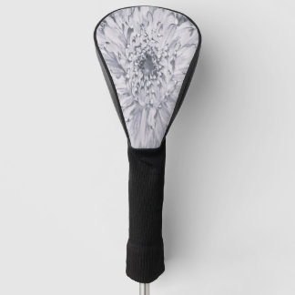 Grijze en Witte Dahlia Bloem Golfheadcover