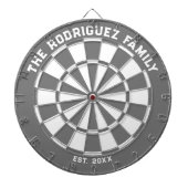 Grijze en witte dartboard van het Familie met Dart Dartbord (Voorkant)