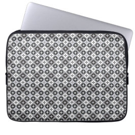 Grijze en witte design laptop sleeve