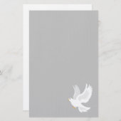 Grijze en witte duif klassiek briefpapier (Voorkant / Achterkant)