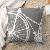 Grijze en witte fiets Pillow Kussen (Deken)