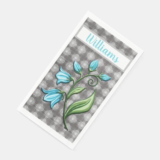 Grijze en witte galg servet (Hoek)