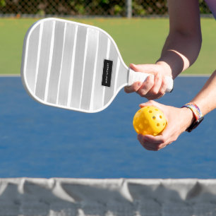 Grijze en witte gekleurde streep pickleball paddle