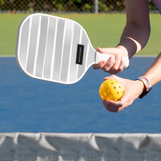 Grijze en witte gekleurde streep pickleball paddle (Insitu)