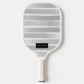 Grijze en witte gekleurde streep pickleball paddle (Achterkant)