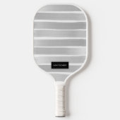 Grijze en witte gekleurde streep pickleball paddle (Voorkant)