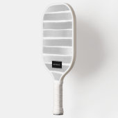Grijze en witte gekleurde streep pickleball paddle (Links)