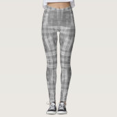 grijze en witte geruite leggings (Voorkant)