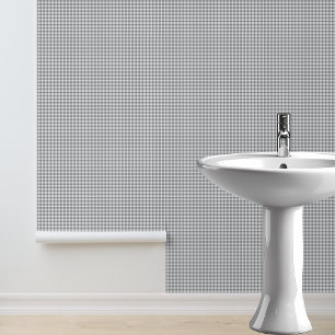 Grijze en Witte Gingham controleert Plaid Behang