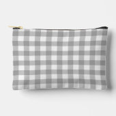Grijze en witte gingham etui (Voorkant)