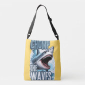 Grijze en witte haai Graffiti-geïnspireerde Pri Crossbody Tas (Achterkant)