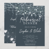 Grijze en witte hangende lichten repetitiediner kaart (Voorkant / Achterkant)